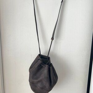 Japanese handcrafted leather bucket bag